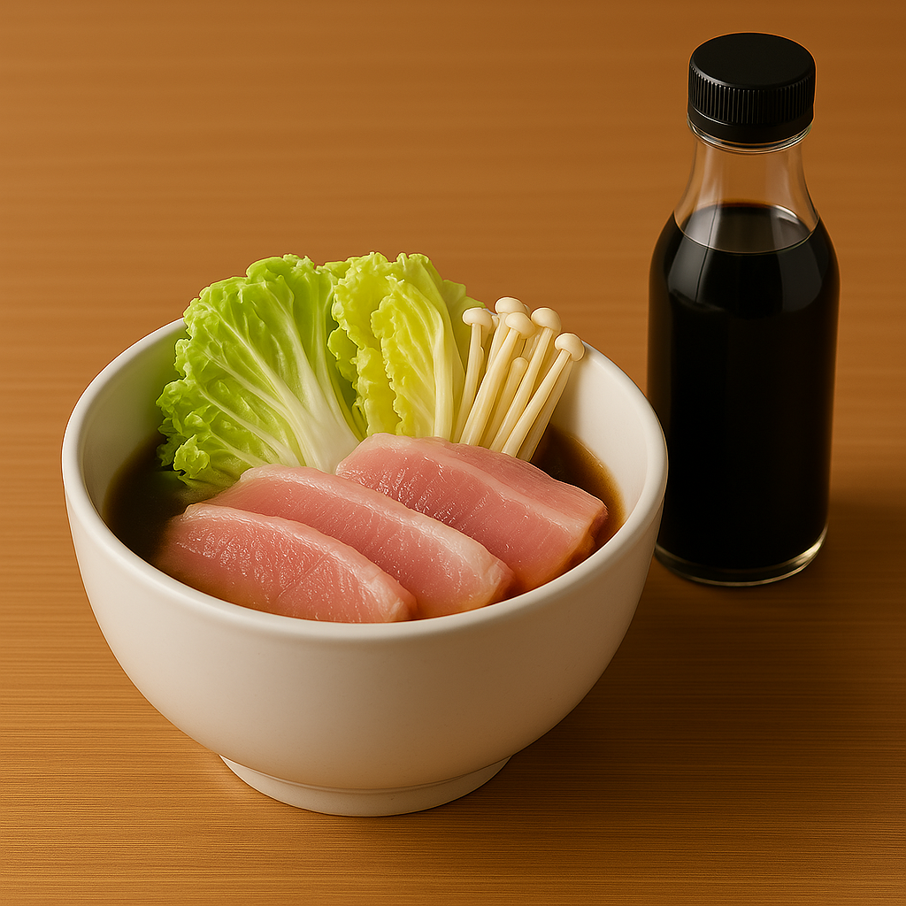 ขอให้มีแค่ขวดน้ำซุปกับถ้วยชาบูที่มีเครื่องต้ม เช่น ผัก หมู ได้หรือไม่