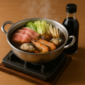 1.น้ำซุปดำ (พรี่เมี่ยม) Black Shabu Soup (premium)